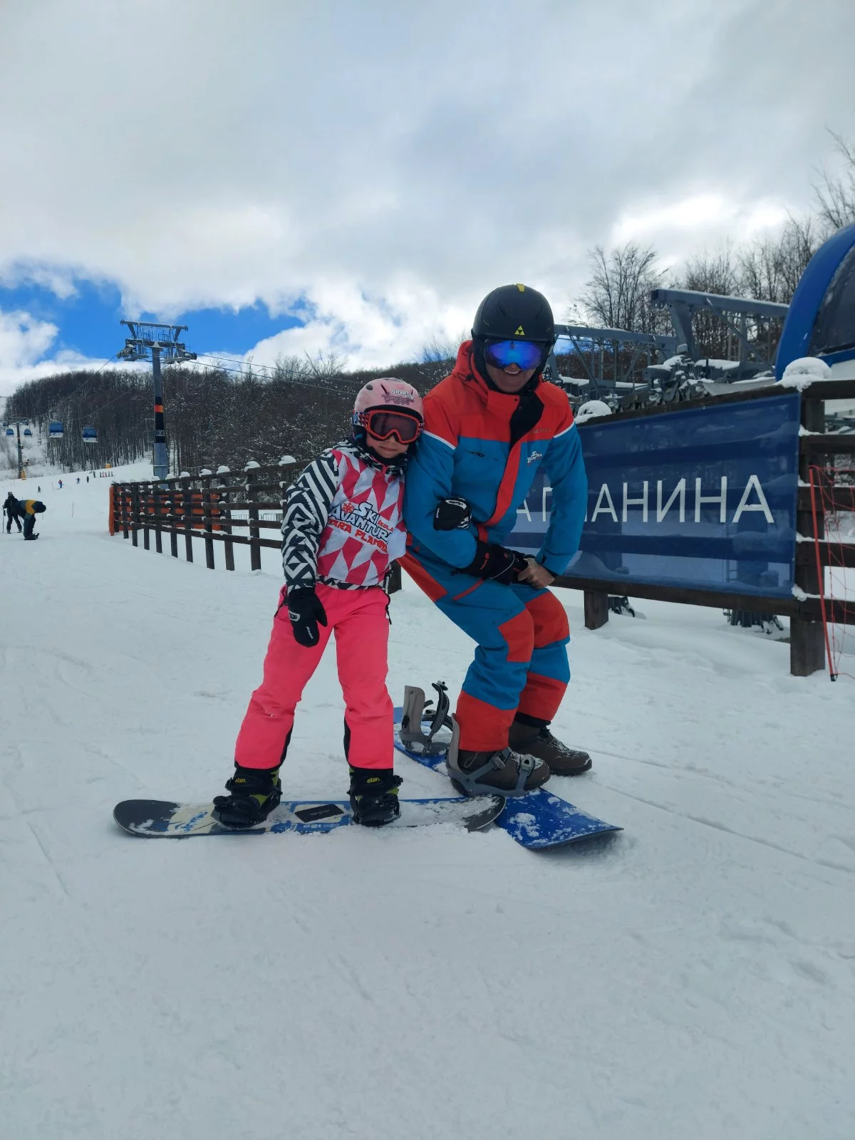 Kids in ski gear
